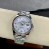 Rolex Dog Tooth Ring Log Series Automatic Mechanical Movement Date Display Diamond hour markers Beimu color dial Stainless Steel Strap