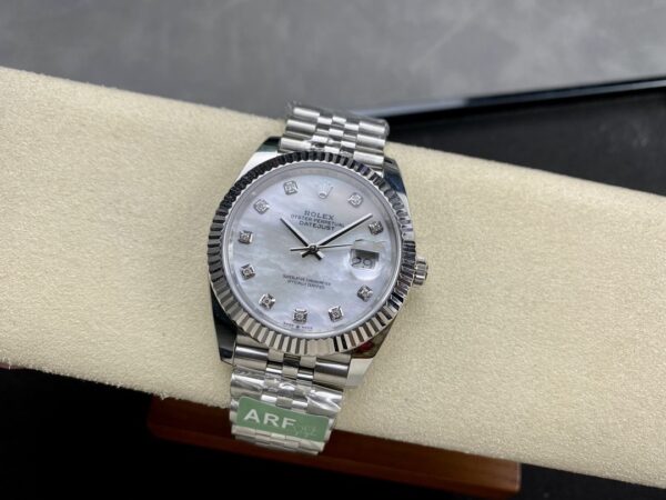 Rolex Dog Tooth Ring Log Series Automatic Mechanical Movement Date Display Diamond hour markers Beimu color dial Stainless Steel Strap