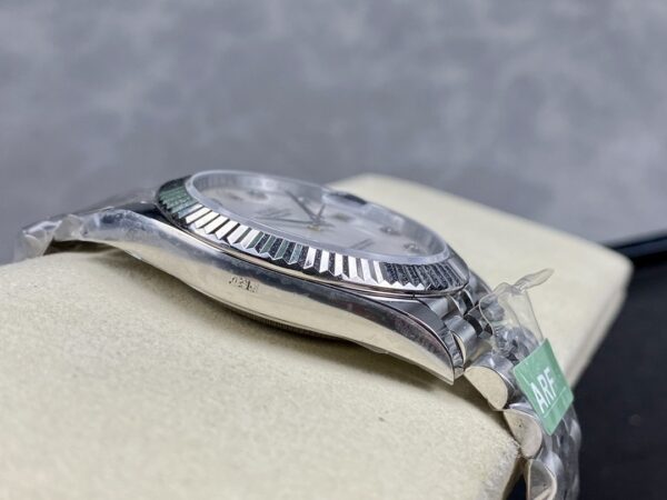 Rolex Dog Tooth Ring Log Series Automatic Mechanical Movement Date Display Diamond hour markers Beimu color dial Stainless Steel Strap