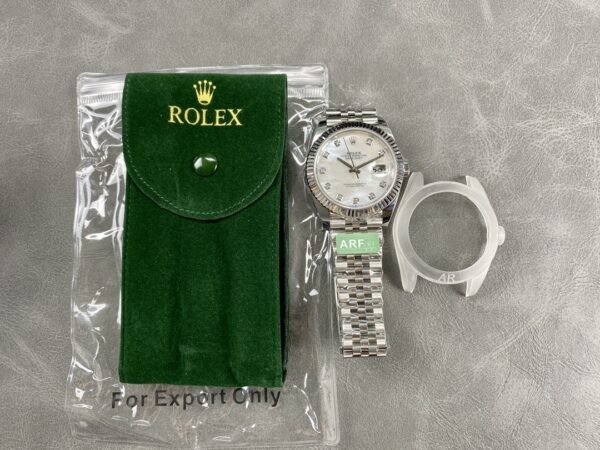 Rolex Dog Tooth Ring Log Series Automatic Mechanical Movement Date Display Diamond hour markers Beimu color dial Stainless Steel Strap