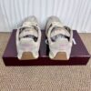 sy_no_4214DC86AE50E54BEEEC31C027659C50_6 Gucci Re-Web Sneaker in Beige Mesh & Suede with Green/Red Web Stripe