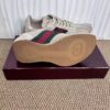 sy_no_4214DC86AE50E54BEEEC31C027659C50_8 Gucci Re-Web Sneaker in Beige Mesh & Suede with Green/Red Web Stripe