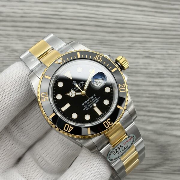 ROLEX Rolex Submariner Mechanical Movement with Gold Black Water Ghost Anti Magnetic Men's Watch Swiss Watch 40mm White Dial