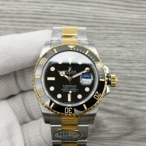 ROLEX Rolex Submariner Mechanical Movement with Gold Black Water Ghost Anti Magnetic Men's Watch Swiss Watch 40mm White Dial