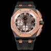 sy_no_44895E884BE27CFC777BE9F567F9AB5F_0 AUDEMARS PIGUET Royal Oak Offshore Series Automatic Mechanical Movement Black Dial 18K Rose Gold Case Rubber Strap