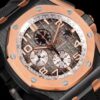 sy_no_44895E884BE27CFC777BE9F567F9AB5F_2 AUDEMARS PIGUET Royal Oak Offshore Series Automatic Mechanical Movement Black Dial 18K Rose Gold Case Rubber Strap
