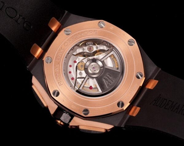 sy_no_44895E884BE27CFC777BE9F567F9AB5F_7 AUDEMARS PIGUET Royal Oak Offshore Series Automatic Mechanical Movement Black Dial 18K Rose Gold Case Rubber Strap