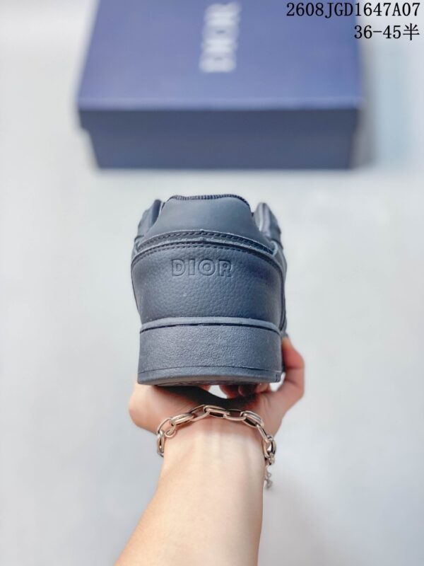 Dior All Black Embossed Leather Low Sneaker