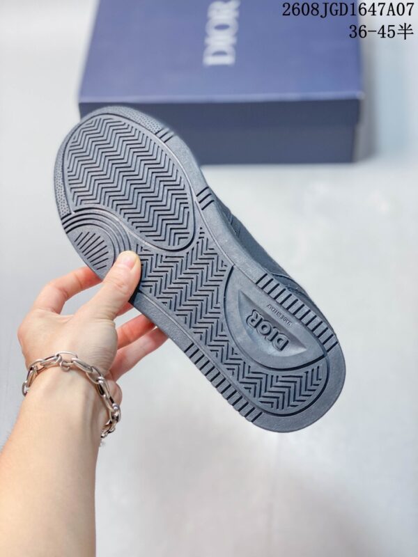 Dior All Black Embossed Leather Low Sneaker