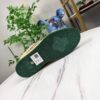 Gucci Screener Sneaker in Beige GG Canvas with Crystal Embellishments & Green/Yellow Accents