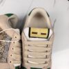 Gucci Screener Sneaker in Beige GG Canvas with Crystal Embellishments & Green/Yellow Accents