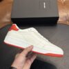 sy_no_454A949E210C73C71DA596BF69C5CD09_0 Saint Laurent White Leather Red Heel Low-Top Sneaker