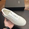 sy_no_454A949E210C73C71DA596BF69C5CD09_1 Saint Laurent White Leather Red Heel Low-Top Sneaker