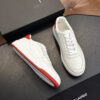 sy_no_454A949E210C73C71DA596BF69C5CD09_3 Saint Laurent White Leather Red Heel Low-Top Sneaker
