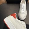 sy_no_454A949E210C73C71DA596BF69C5CD09_6 Saint Laurent White Leather Red Heel Low-Top Sneaker