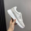 sy_no_457FF2E8CA4F234A8B06F0B6426FA825_6 Prada White Mesh Suede-Spliced Triangle Logo Low-Top Sneaker