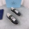 sy_no_45E3DCAE2167EC451841E6FA4E92B944_1 Prada Black Saffiano Leather Triangle Logo Low-Top Sneaker