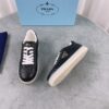 sy_no_45E3DCAE2167EC451841E6FA4E92B944_4 Prada Black Saffiano Leather Triangle Logo Low-Top Sneaker