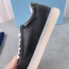 sy_no_45E3DCAE2167EC451841E6FA4E92B944_6 Prada Black Saffiano Leather Triangle Logo Low-Top Sneaker