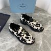 Prada Cow Print Pony Hair Platform Loafer
