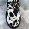 Prada Cow Print Pony Hair Platform Loafer