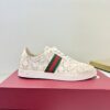 sy_no_468437157BA20687B86D2760B0D06FDF_1 Gucci Perforated GG Leather Sneaker with Web Stripe