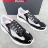 Prada America's Cup Black Patent Mesh Sneaker