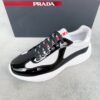 Prada America's Cup Black Patent Mesh Sneaker