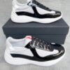 Prada America's Cup Black Patent Mesh Sneaker