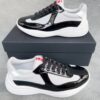 Prada America's Cup Black Patent Mesh Sneaker