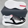 Prada America's Cup Black Patent Mesh Sneaker
