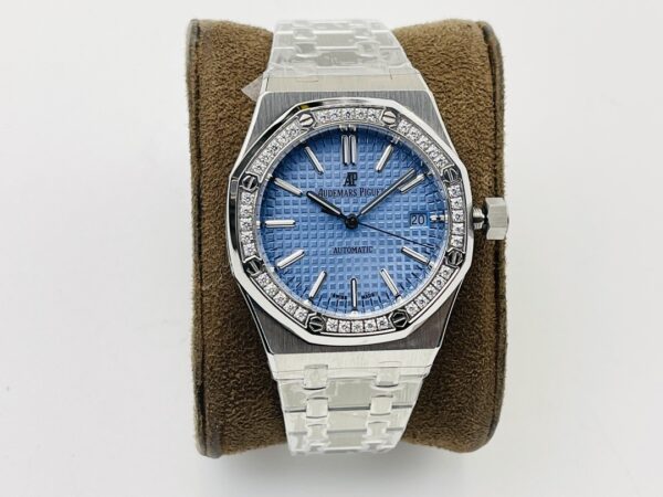 AUDEMARS PIGUET Audemars Piguet Royal Oak ROYAL OAK series automatic mechanical movement 50 meter waterproof women's watch Swiss watch 37mm blue dial