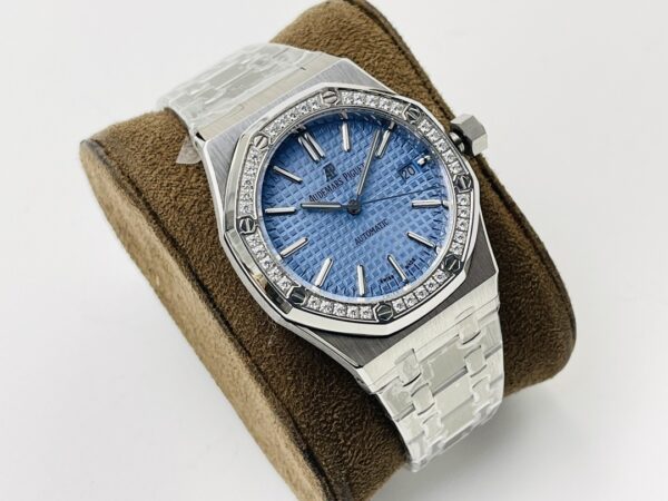 AUDEMARS PIGUET Audemars Piguet Royal Oak ROYAL OAK series automatic mechanical movement 50 meter waterproof women's watch Swiss watch 37mm blue dial