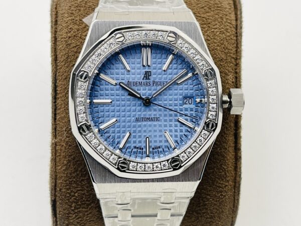 AUDEMARS PIGUET Audemars Piguet Royal Oak ROYAL OAK series automatic mechanical movement 50 meter waterproof women's watch Swiss watch 37mm blue dial