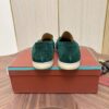 sy_no_484FEC3C0421492CA5520404AF98BF75_8 Loro Piana Dark Green Suede Metal-Buckle Loafers