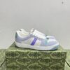 sy_no_494E8D375DF4E5C4C69322B64E2C5273_0 Gucci MAC8 GG Supreme Canvas Sneaker in Pastel Purple & Blue with Purple Web Stripe