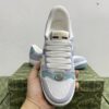 sy_no_494E8D375DF4E5C4C69322B64E2C5273_1 Gucci MAC8 GG Supreme Canvas Sneaker in Pastel Purple & Blue with Purple Web Stripe