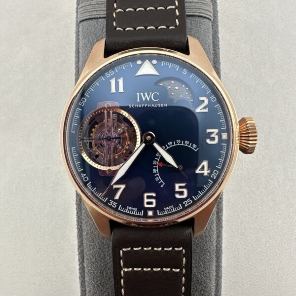 IWC Pilot Series "Little Prince" Special Edition Waterproof Tourbillon Moon Phase Men's Watch Swiss Watch Blue Dial
