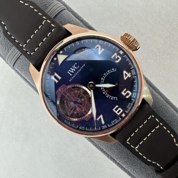 IWC Pilot Series "Little Prince" Special Edition Waterproof Tourbillon Moon Phase Men's Watch Swiss Watch Blue Dial