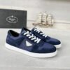 sy_no_49F00F71CBC0A2AF6CEBD2CA6D0ED0AA_4 Prada Navy Suede Low-Top Casual Trainer