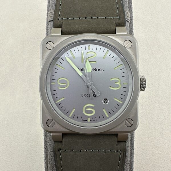 BELL&ROSS automatic mechanical movement 100 meter waterproof men's watch Swiss watch ceramic case rubber fabric strap