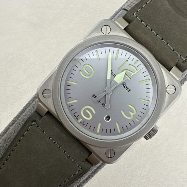 BELL&ROSS automatic mechanical movement 100 meter waterproof men's watch Swiss watch ceramic case rubber fabric strap