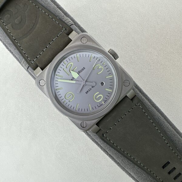 BELL&ROSS automatic mechanical movement 100 meter waterproof men's watch Swiss watch ceramic case rubber fabric strap