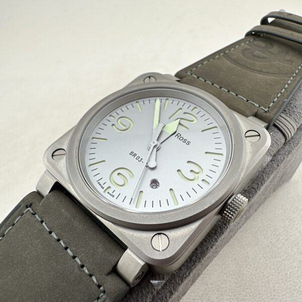 BELL&ROSS automatic mechanical movement 100 meter waterproof men's watch Swiss watch ceramic case rubber fabric strap