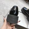 sy_no_4BCFEB4E3C031C369D9B33E00837FEA9_7 Chanel Black Platform Loafer with Gold-Tone Metal Lettering