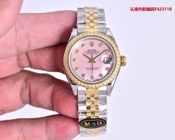 ROLEX Rolex Diamond Ring Women's Diary Series Automatic Mechanical Movement 100m Waterproof Date Display