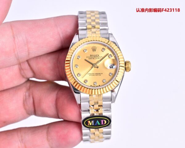ROLEX Rolex Diamond Ring Women's Diary Series Automatic Mechanical Movement 100m Waterproof Date Display