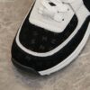 Chanel Black and White Monogram Jacquard Low-Top Sneaker with Suede and CC Logo