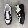 sy_no_4E4060BC495DA41C51BE14EAC1F2CE6B_2 Gucci Chunky Platform Retro Low-Top Sneaker in Black & White with Web Stripe