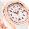 Patek Philippe AQUANAUT series automatic mechanical movement, 120m waterproof women's watch, Swiss watch, white dial